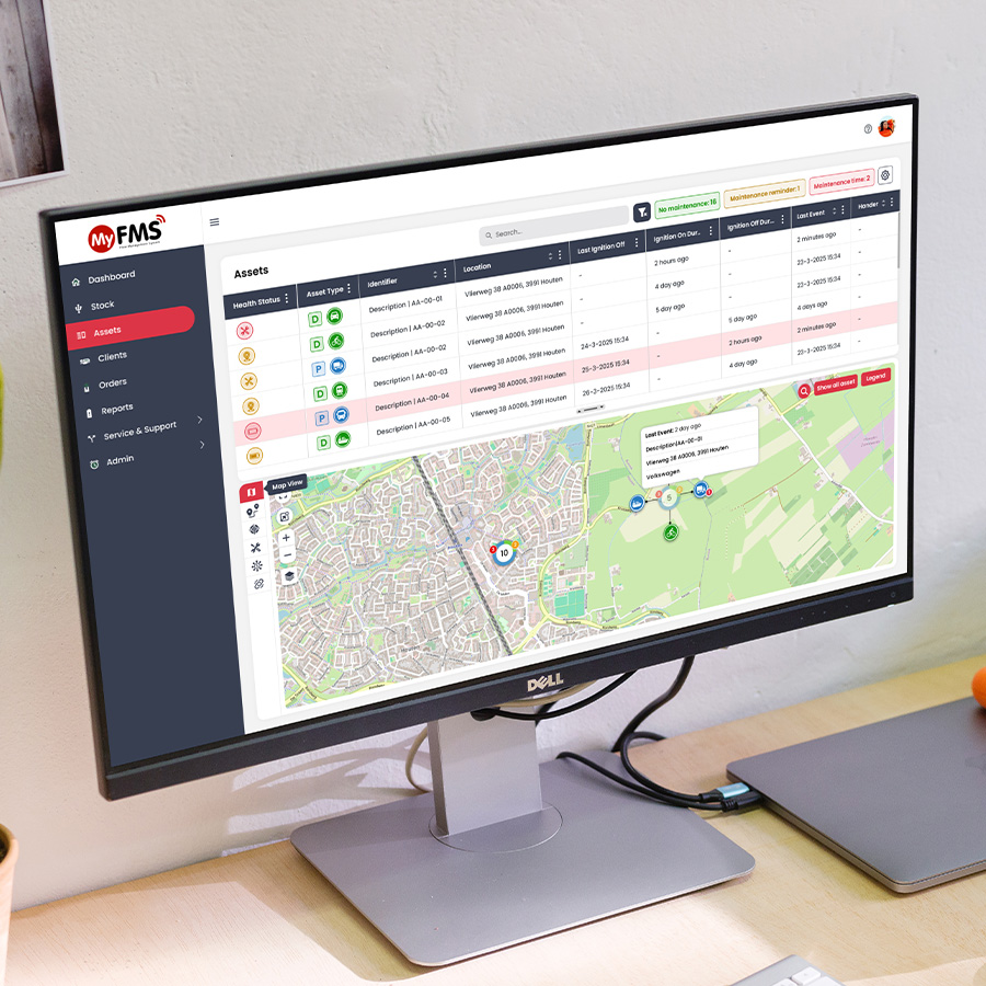 MyFMS dashboard ritregistratie fleetmanagement voor wagenparkbeheerder